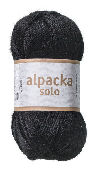 Alpacka Solo - 100% Alpakka Uld - Lakrids Sort - Garno