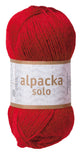 Alpacka Solo - 100% Alpakka Uld - Tyttebærrød - Garno