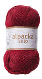 Alpacka Solo - 100% Alpakka Uld - Maroon Rød - Garno