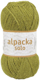 Alpacka Solo - 100% Alpakka Uld - Olivengrøn - Garno