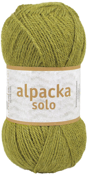 Alpacka Solo - 100% Alpakka Uld - Olivengrøn - Garno