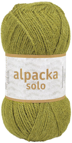 Alpacka Solo - 100% Alpakka Uld - Olivengrøn - Garno