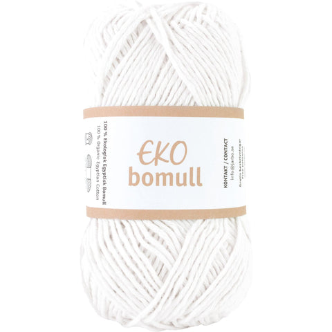 Eko Bomull - 100% Bomull - Hvid - 0019 - Garno