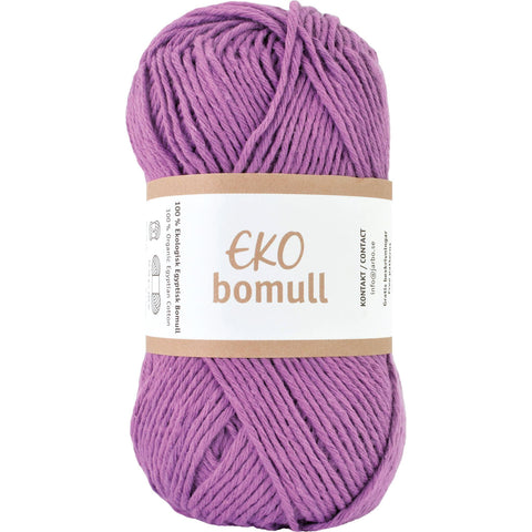 Eko Bomull - 100% Bomull - Lilla - 0006 - Garno