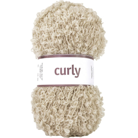 Curly - Havrebeige - 100g - Garno